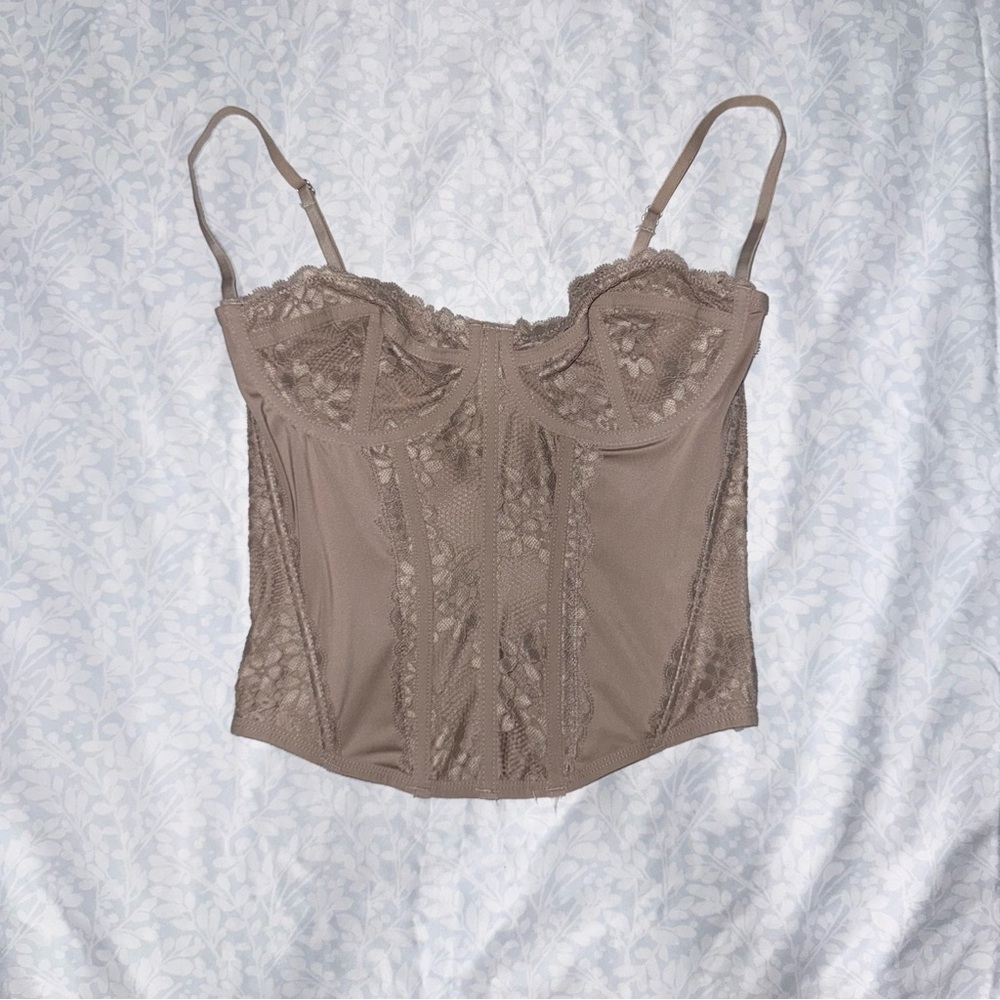 Forever 21 Lace Bustier in Grey